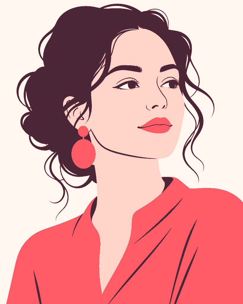 Illustrated example profile card